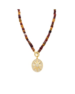 Luxenter 925 sterling zilveren ketting met glanzende zirkonia, afgewerkt met 18-karaats geelgoud - Smik