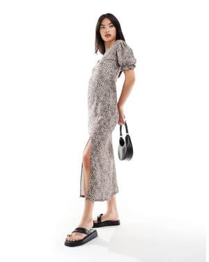 Miss Selfridge maxiklänning i leopardmönster