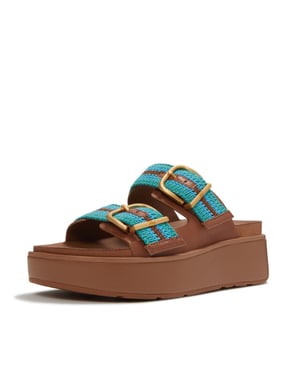 FitFlop Gen-ff max buckle stripe-webbing two-bar slides