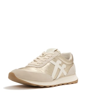 FitFlop Retro-q ff metallic-fabric/suede sneakers