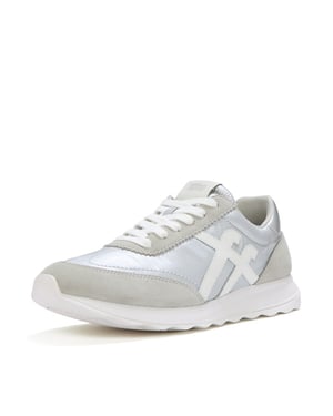 FitFlop Retro-q ff metallic-fabric/suede sneakers