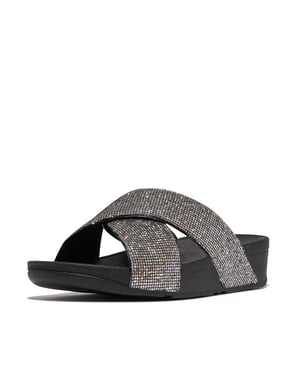 FitFlop Lulu cross slide glitterball