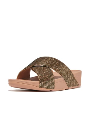 FitFlop Lulu cross slide glitterball