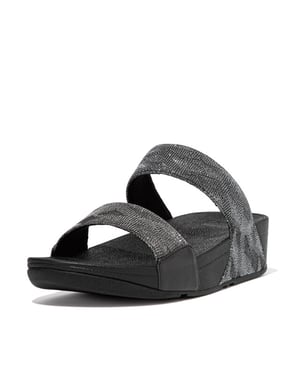 FitFlop Lulu dames slide geo glitz met glitters en patroon