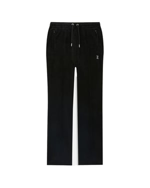 Juicy Couture Tina velour track pant with diamante branding