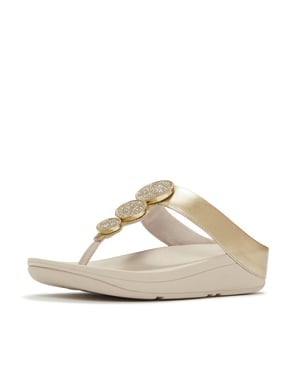 FitFlop Halo bead-circle metallic toe-post sandals