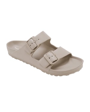 Holster Sundreamer vegan slides podologisch goedgekeurd slipper zandkleurig