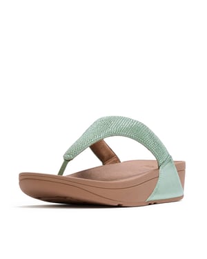 FitFlop Lulu dames teenslipper mint met glitters en sierstenen