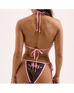 Juicy Couture Taihiti charm gothic jc triangle bikini