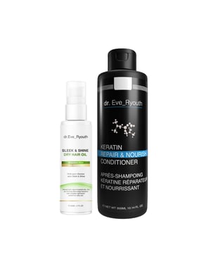 Keratin Reparerande & Närande Balsam 300 ml + SLEEK & SHINE TORR HÅROIL 60ML