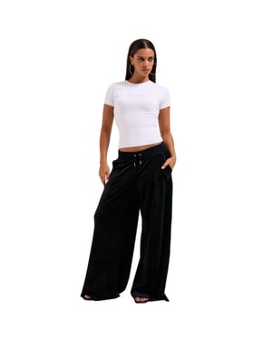 Juicy Couture Yuka wide leg jogger with jc embroidery