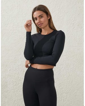 Cotton On Ultra soft fitted long sleeve top in black