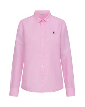 U.S. Polo Assn. dames linnen blouse van linnen-katoenmix