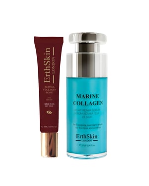 Marin Kollagen Nattreparationsserum 30 ml + Retinol Kollagen Boost Ögonkräm 20 ml