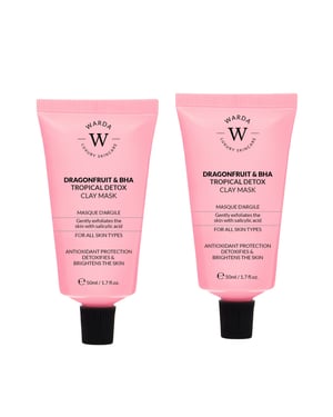 2 x DRAGONFRUIT & BHA TROPICAL DETOX CLAY MASK 50ml