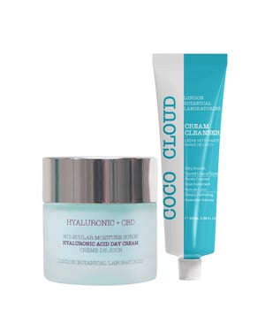 Coco Cloud Cream Cleanser 100ml + Hyaluronsyra + CBD | Molekylär Fuktgenombrott Hyaluronsyra Dagkräm 50ml