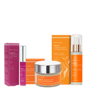 Vitamin E and Peppermint Lip Plumps 8ml + Vitamin C + Hyaluronic Acid Hydrabright Night Moisturiser 50ml + Vitamin C + Hyaluronic Acid Hydrabright Serum 60ml