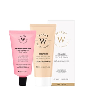 SKIN LIFTER BOOST COLLAGEN MOISTURISER 50ml + DRAGONFRUIT & BHA TROPICAL DETOX CLAY MASK 50ml