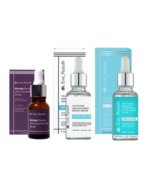 Hyaluronic acid Squalane serum 30ml + Tri Peptide Skin Restoring Serum 30ml + Wrinkle Renew Ultra Concentrated Serum 15ml