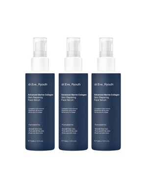 3 x ADVANCED MARINE COLLAGEN SKIN REPAIRING FACE SERUM 30ml