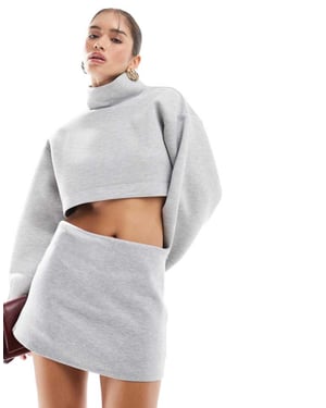 ASOS DESIGN kjol i kolgrå