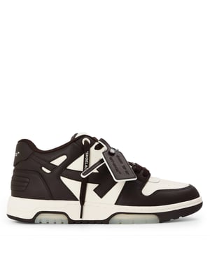 Men's Off White Out Of Office Classic Trainers, Trademark Branding in Chocolate Cream