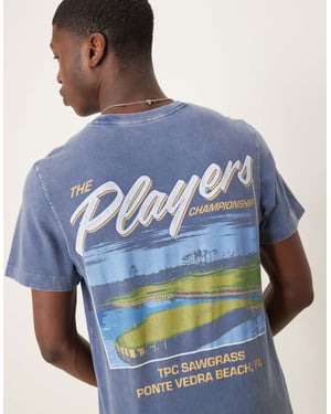Abercrombie & Fitch motif back detail t-shirt in navy