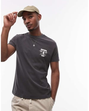 Tommy Jeans varsity chest logo t-shirt in black