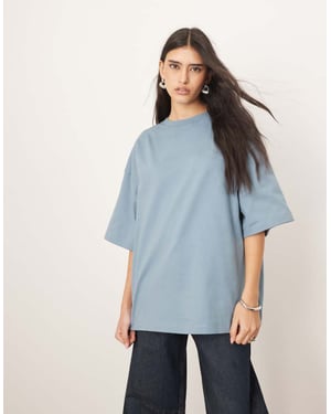 ARRANGE oversized premium heavy weight t-shirt in washed blue
