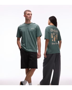 Dickies deep rooted graphic back print t-shirt in dark green- exclusive to ASOS