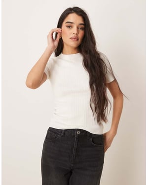 Calvin Klein Jeans ribbed t-shirt in ecru