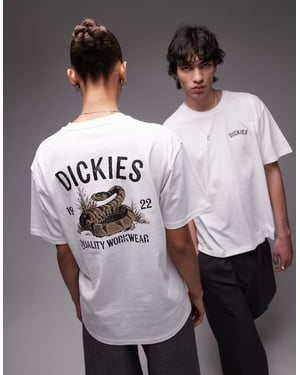 Dickies snake graphic back print t-shirt in white