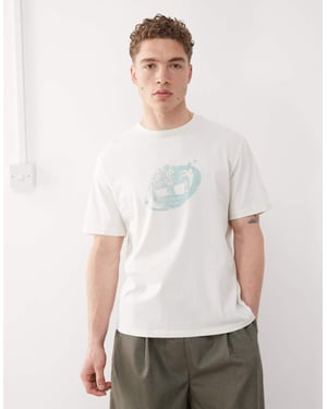 Timberland chest graphic logo t-shirt in white