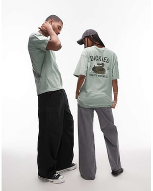 Dickies snake graphic back print t-shirt in light green