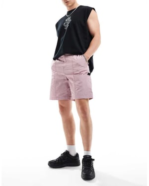 ASOS DESIGN koord nylonshorts med funktionell stil i rosa