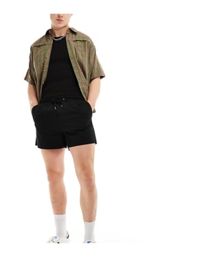 Återvunnen vintage chino-short i svart
