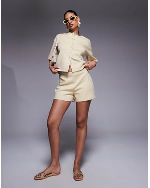 ASOS DESIGN boxer short co ord in lemon