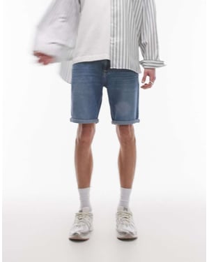 Tommy Jeans Scanton slim turn up denim shorts in medium wash
