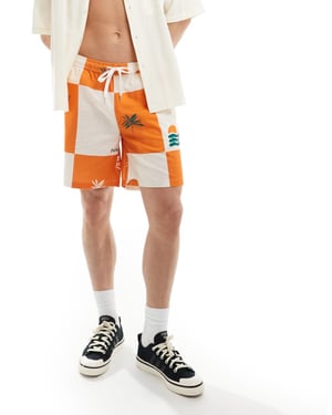 Parlez cabo tryckta bomullsshorts i orange