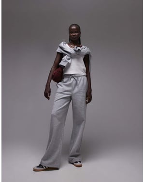 Topshop straight leg jogger in grey marl
