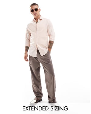 ASOS DESIGN regular fit skjorta i ljusrosa