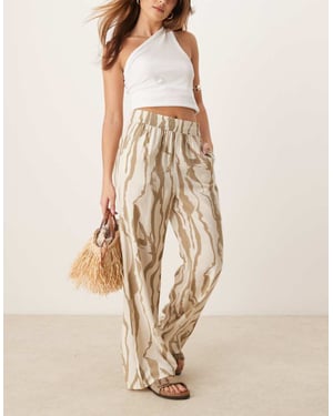 JDY wide leg trousers in abstract print
