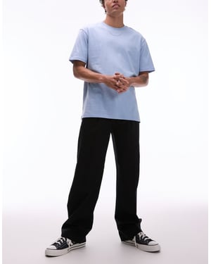 Dickies unionville pleated wide leg work trousers in black