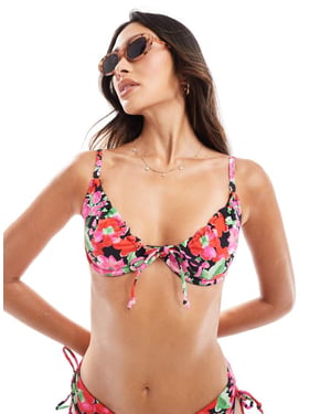 Boux Avenue blommig bh-topp med underwire