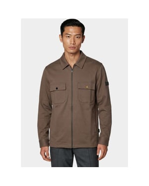 Bos Bright Blue Overshirt 2061/taupe