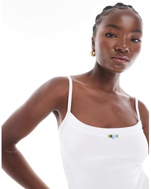 Cotton On white strappy rosette cami in white