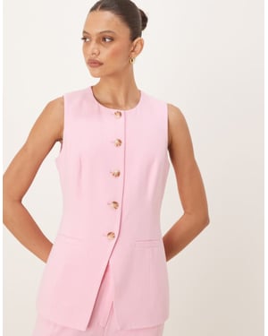 Nobody's Child long line crew waistcoat co-ord in pink