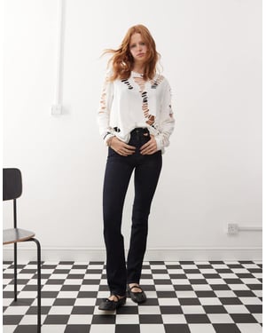 Cheap Monday Sleezie hög midja superstretch skinny jeans i indigo tvätt
