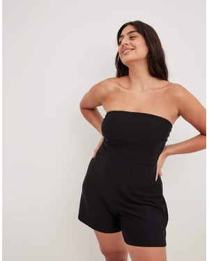 NA-KD bandeau jersey jumpsuit i svart
