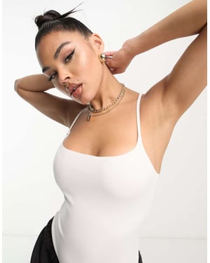 Commando neoprene spaghetti strap bodysuit in white